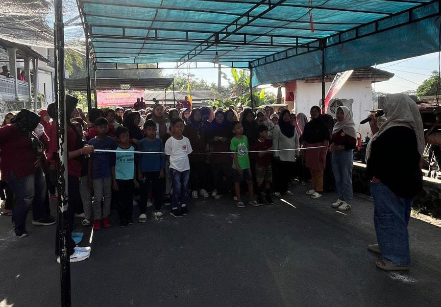 KEPALA DESA SENDANGAGUNG RESMI MEMBUKA ACARA JALAN SANTAI PERINGATAN HUT RI KE 80 TAHUN KARANGTARUNA TUNAS JAYA DUSN SENGON